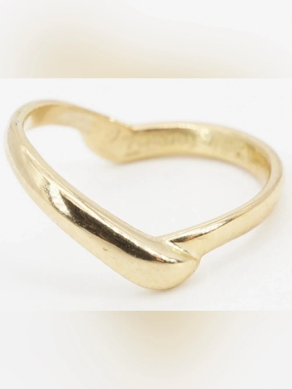 Antique Estate Tiffany & Co 18K Yellow Gold Twist Chevron Band Size 5.5